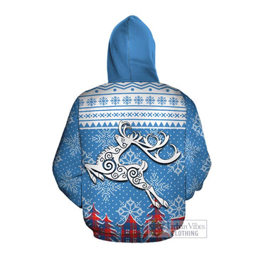 Blane Clan Christmas Cotton Hoodie Celtic Reindeer Style Pullover Hoodie - Tartan Vibes Clothing