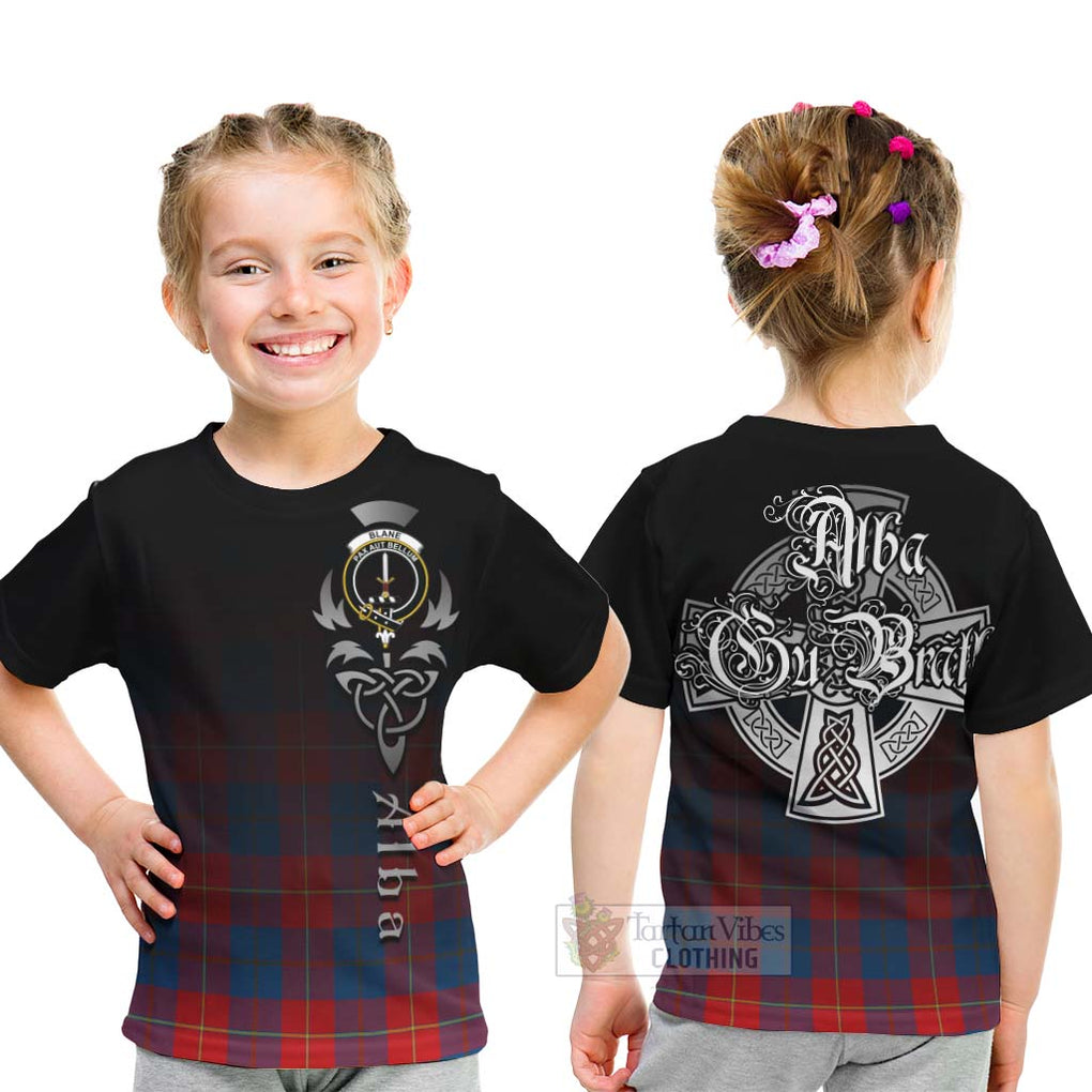 Blane Tartan Kid T-Shirt Featuring Alba Gu Brath Family Crest Celtic Inspired - Tartan Vibes Clothing
