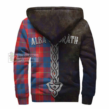Blane Tartan Family Crest Sherpa Hoodie Alba Gu Brath Be Brave Lion Ancient Style - Tartan Vibes Clothing
