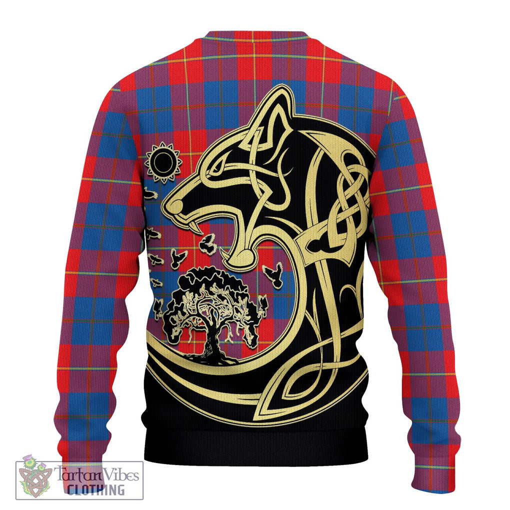Blane Tartan Ugly Sweater with Family Crest Celtic Wolf Style - Tartan Vibes Clothing