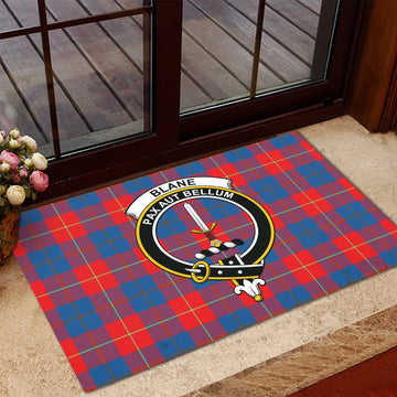 Blane Tartan Rubber Doormat with Family Crest - Tartan Vibes Clothing