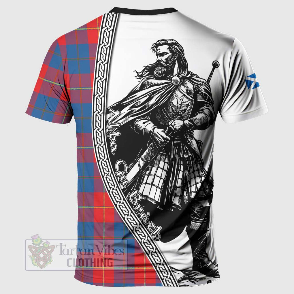 Blane Tartan Clan Crest T-Shirt with Highlander Warrior Celtic Style - Tartan Vibes Clothing
