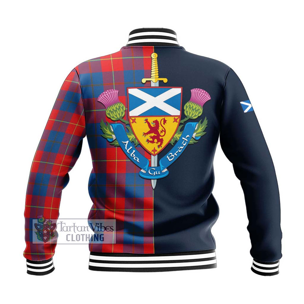 Blane Tartan Baseball Jacket Alba with Scottish Lion Royal Arm Half Style - Tartan Vibes Clothing