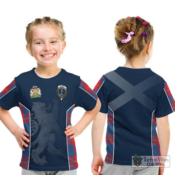 Blane Tartan Kid T-Shirt with Family Crest and Lion Rampant Vibes Sport Style - Tartan Vibes Clothing