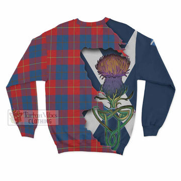 Tartan Vibes Clothing Blane Tartan Family Crest Sweatshirt Scottish Thistle Celtic Inspired