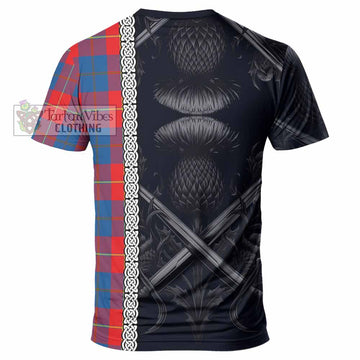 Blane Tartan T-Shirt with Family Crest Cross Sword Thistle Celtic Vibes - Tartan Vibes Clothing