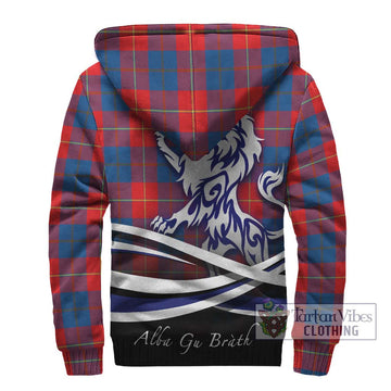 Blane Tartan Sherpa Hoodie with Alba Gu Brath Regal Lion Emblem - Tartan Vibes Clothing