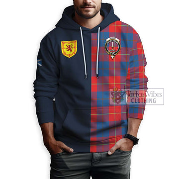 Blane Tartan Hoodie Alba with Scottish Lion Royal Arm Half Style - Tartan Vibes Clothing