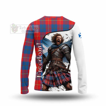 Blane Crest Tartan Long Sleeve T-Shirt Inspired by the Freedom of Scottish Warrior - Tartan Vibes Clothing
