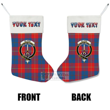 Blane Tartan Family Crest Christmas Stocking with Personalized Text - Tartan Vibes Clothing