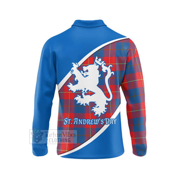Blane Family Crest Tartan Long Sleeve Polo Shirt Celebrate Saint Andrew's Day in Style - Tartan Vibes Clothing