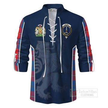 Blane Tartan Ghillie Kilt Shirt with Family Crest and Lion Rampant Vibes Sport Style - Tartan Vibes Clothing