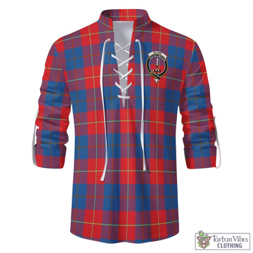 Blane Tartan Men's Scottish Traditional Jacobite Ghillie Kilt Shirt with Family Crest - Tartan Vibes Clothing