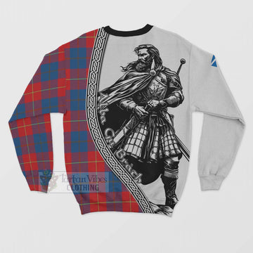 Blane Tartan Clan Crest Sweatshirt with Highlander Warrior Celtic Style - Tartan Vibes Clothing