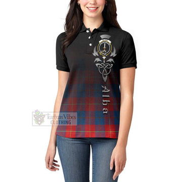 Tartan Vibes Clothing Blane Tartan Women's Polo Shirt Featuring Alba Gu Brath Family Crest Celtic Inspired