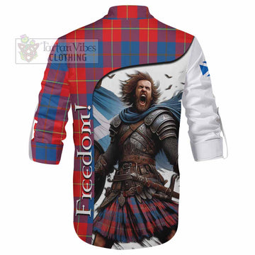 Blane Crest Tartan Ghillie Kilt Shirt Inspired by the Freedom of Scottish Warrior - Tartan Vibes Clothing