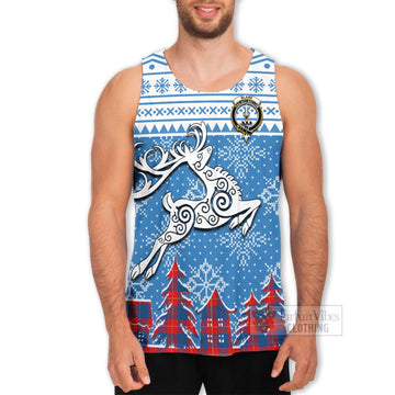 Blane Clan Christmas Men's Tank Top Celtic Reindeer Style - Tartan Vibes Clothing