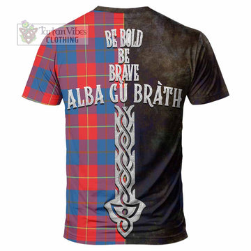 Blane Tartan Family Crest T-Shirt Alba Gu Brath Be Brave Lion Ancient Style - Tartan Vibes Clothing