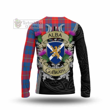 Blane Tartan Family Crest Long Sleeve T-Shirt Lion Rampant Royal Thistle Shield Celtic Inspired - Tartan Vibes Clothing