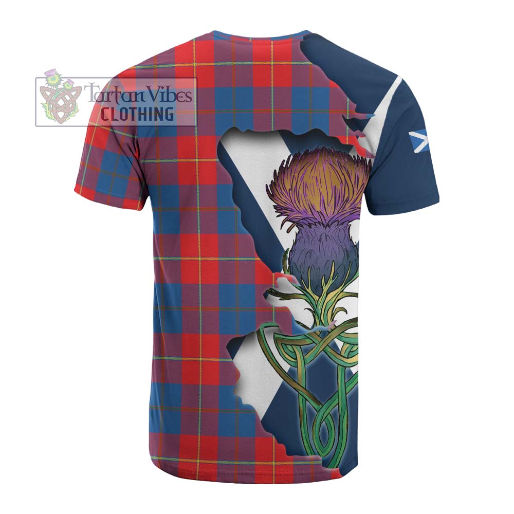 Tartan Vibes Clothing Blane Tartan Family Crest Cotton T-shirt Scottish Thistle Celtic Inspired