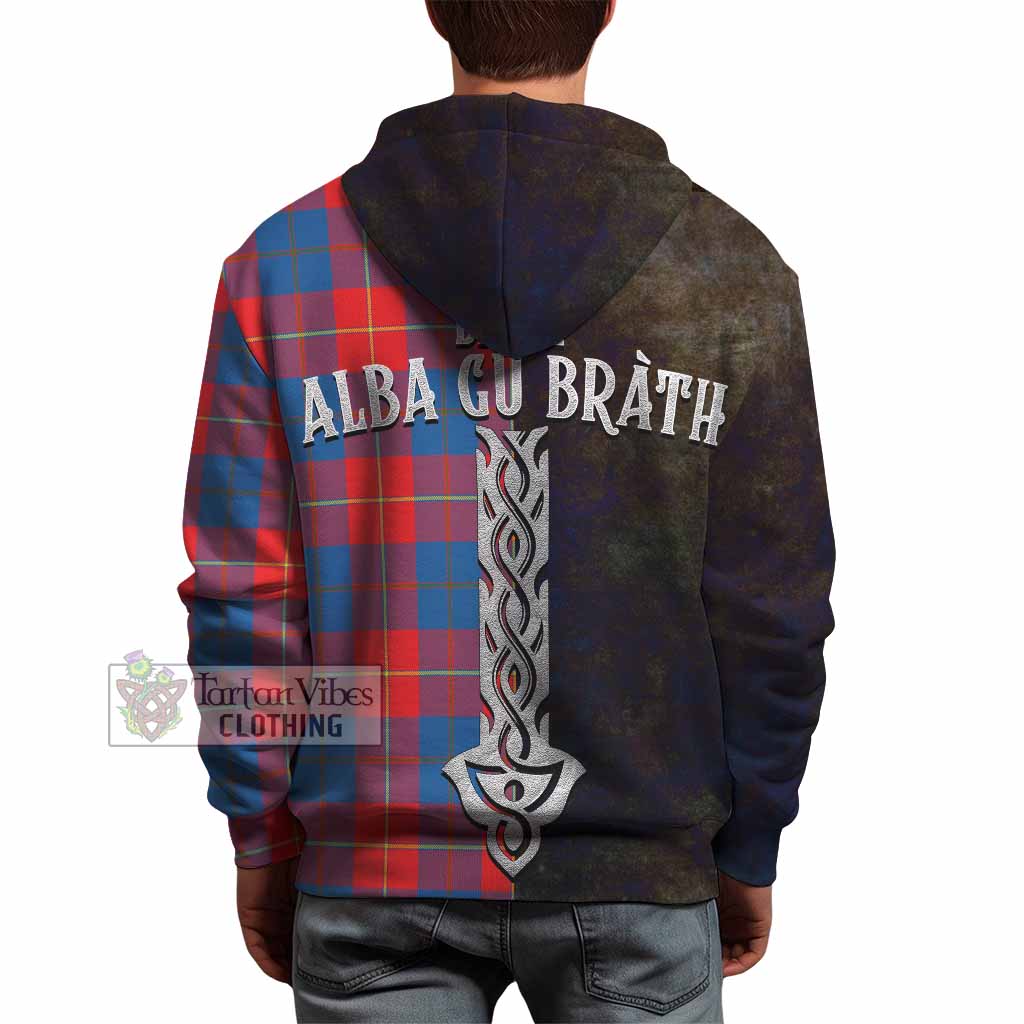 Blane Tartan Family Crest Hoodie Alba Gu Brath Be Brave Lion Ancient Style - Tartan Vibes Clothing