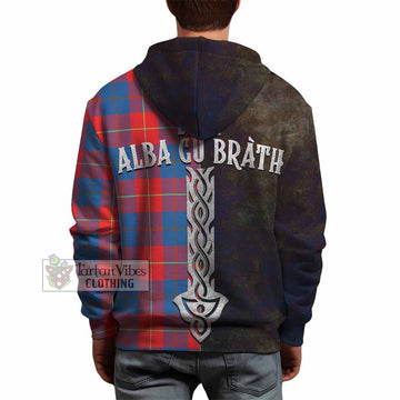 Blane Tartan Family Crest Hoodie Alba Gu Brath Be Brave Lion Ancient Style - Tartan Vibes Clothing