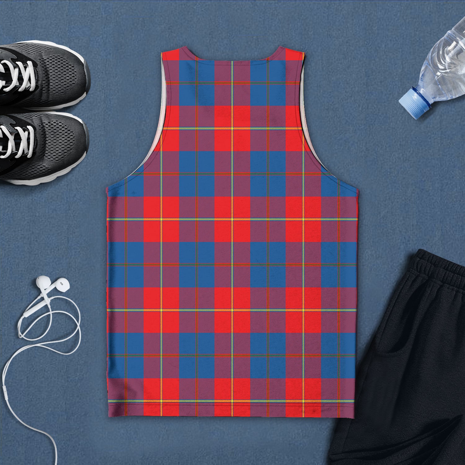Blane Tartan Mens Tank Top with Family Crest - Tartan Vibes Clothing