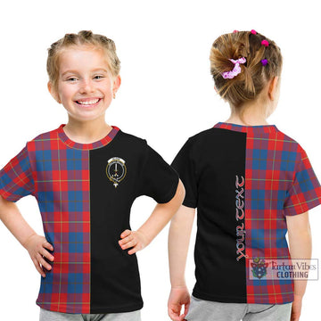 Blane Tartan Kid T-Shirt with Family Crest and Half Of Me Style - Tartan Vibes Clothing