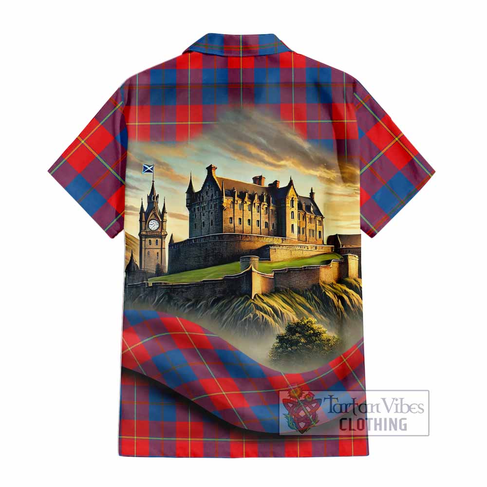 Blane Tartan Family Crest Hawaiian Shirt with Scottish Ancient Castle Style - Tartan Vibes Clothing