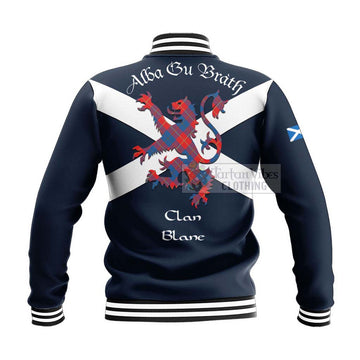 Blane Tartan Lion Rampant Baseball Jacket Proudly Display Your Heritage with Alba Gu Brath and Clan Name - Tartan Vibes Clothing