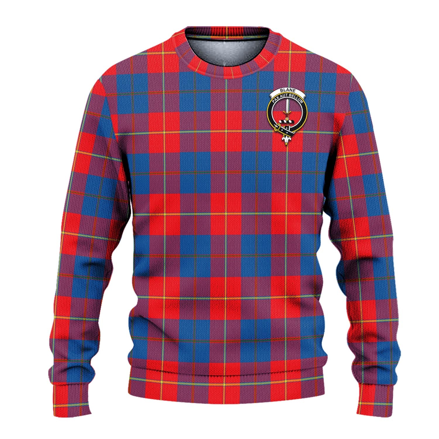Blane Tartan Ugly Sweater with Family Crest - Tartan Vibes Clothing