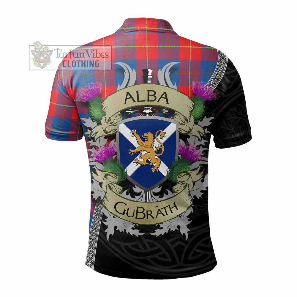 Tartan Vibes Clothing Blane Tartan Family Crest Polo Shirt Lion Rampant Royal Thistle Shield Celtic Inspired