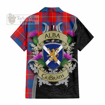 Blane Tartan Family Crest Hawaiian Shirt Lion Rampant Royal Thistle Shield Celtic Inspired - Tartan Vibes Clothing