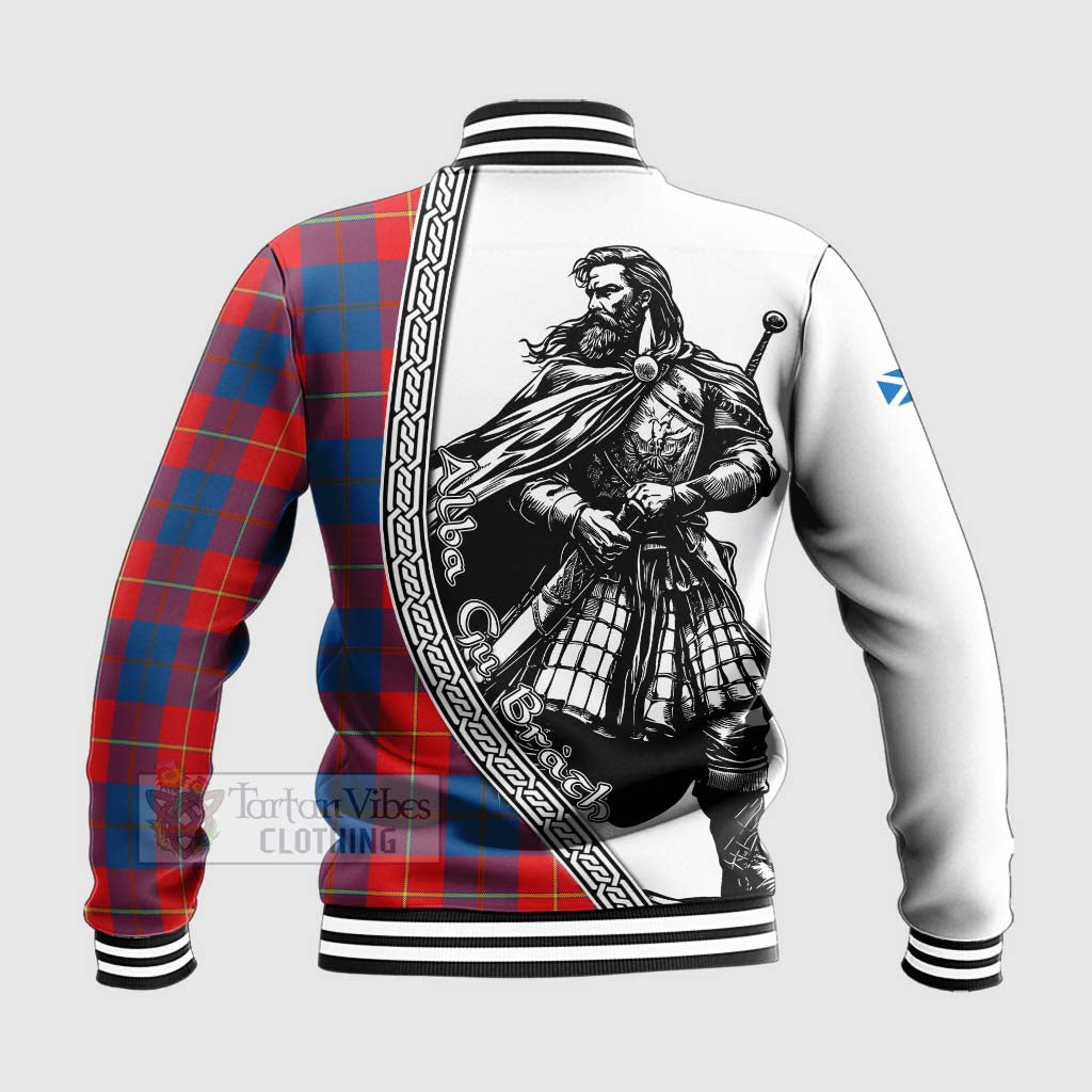 Blane Tartan Clan Crest Baseball Jacket with Highlander Warrior Celtic Style - Tartan Vibes Clothing