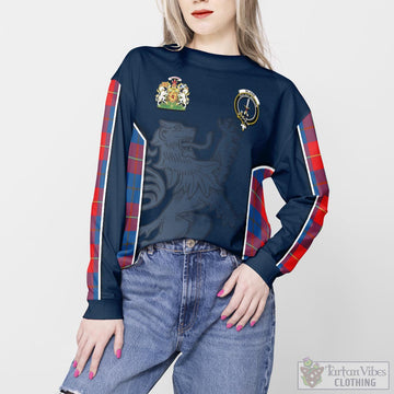 Blane Tartan Sweater with Family Crest and Lion Rampant Vibes Sport Style - Tartan Vibes Clothing