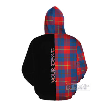 Blane Tartan Cotton Hoodie with Family Crest and Half Of Me Style Pullover Hoodie - Tartan Vibes Clothing