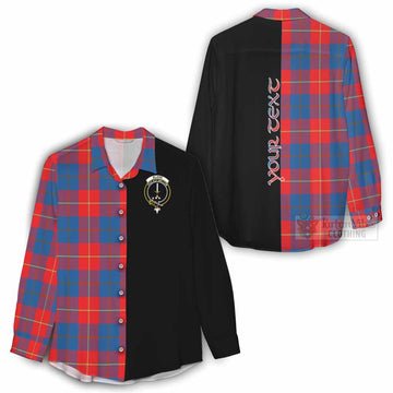 Blane Tartan Women's Casual Shirt with Family Crest and Half Of Me Style - Tartan Vibes Clothing