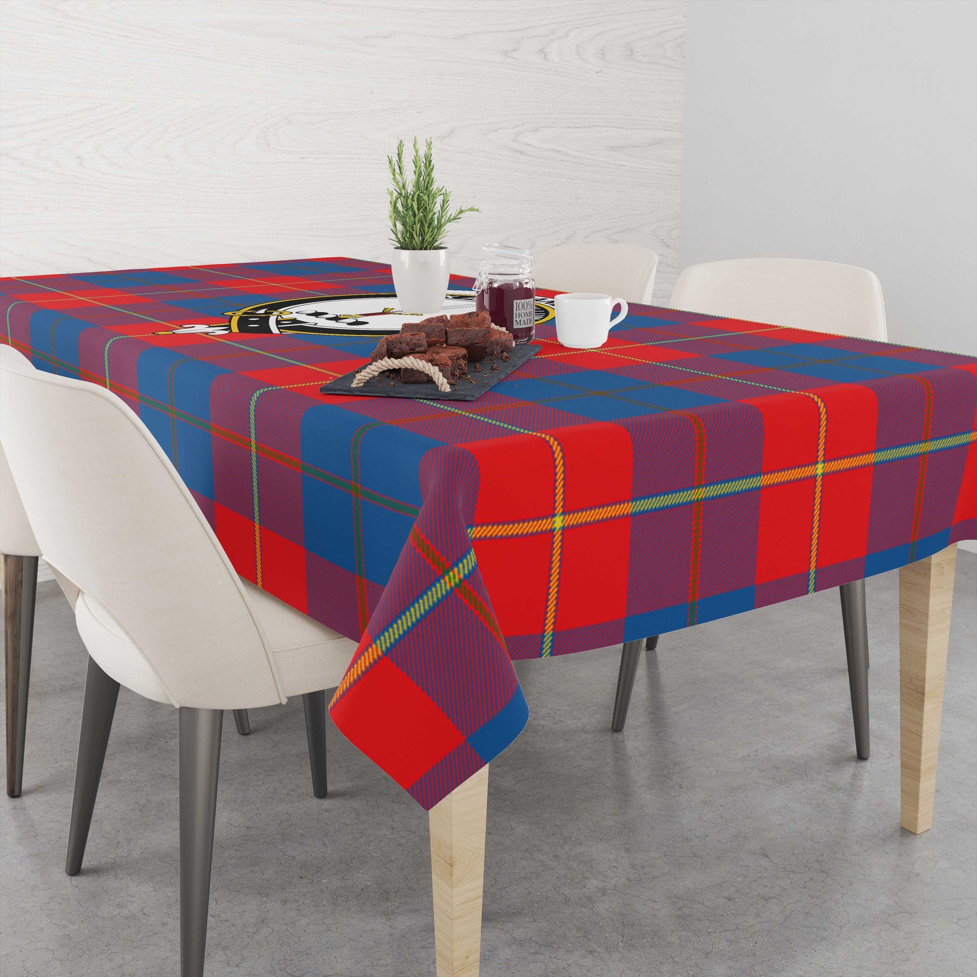 Blane Tartan Tablecloth with Family Crest M 39.4"x59"(100x150cm) - Tartan Vibes Clothing