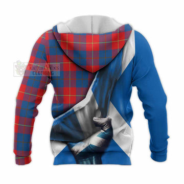 Blane Tartan Knitted Hoodie with Family Crest Scotland Patriotic Style - Tartan Vibes Clothing