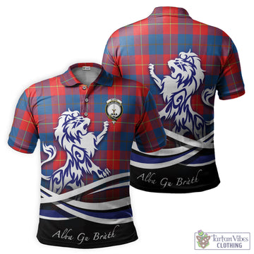 Blane Tartan Polo Shirt with Alba Gu Brath Regal Lion Emblem - Tartan Vibes Clothing