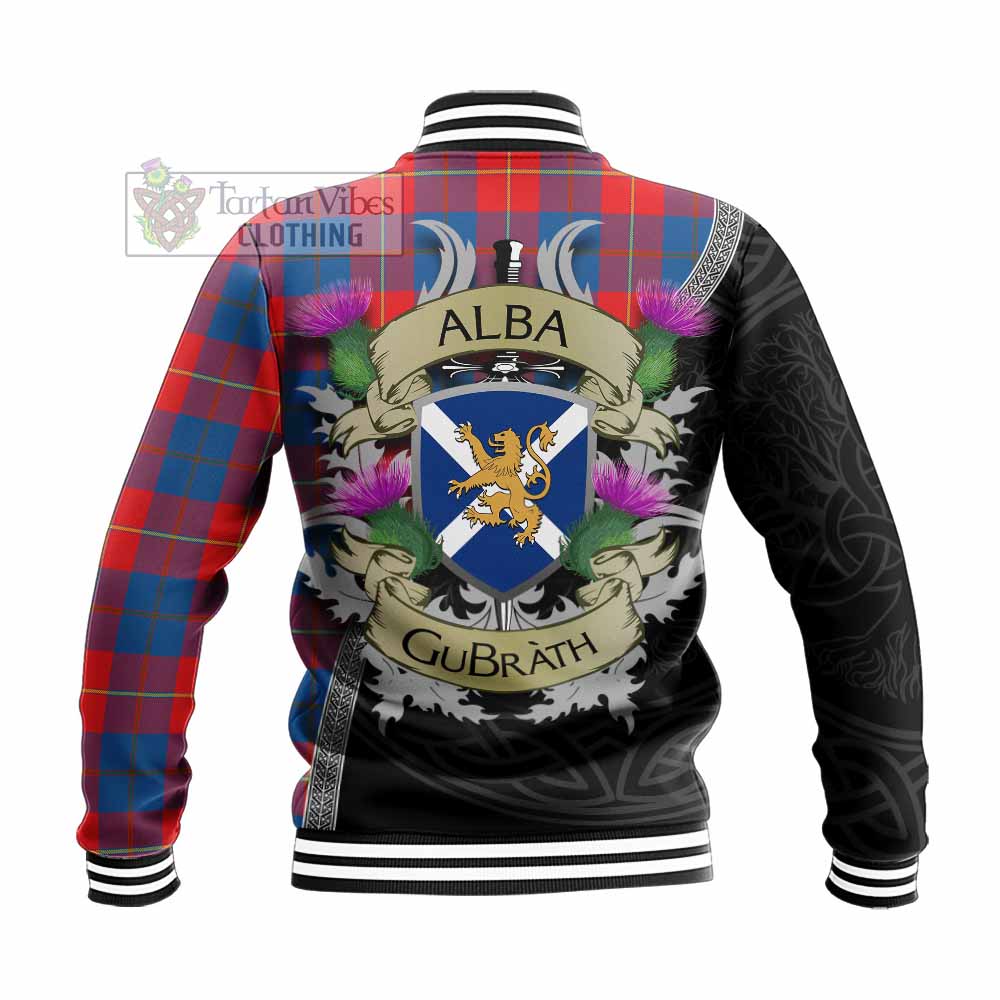 Blane Tartan Family Crest Baseball Jacket Lion Rampant Royal Thistle Shield Celtic Inspired - Tartan Vibes Clothing