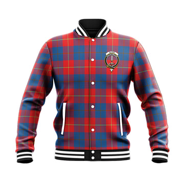 Blane Tartan Baseball Jacket with Family Crest
