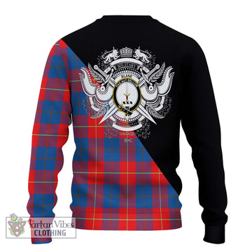 Blane Tartan Ugly Sweater with Family Crest and Military Logo Style - Tartan Vibes Clothing