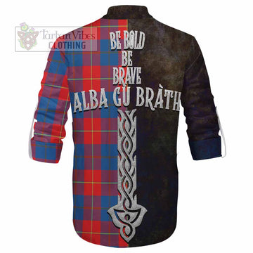 Blane Tartan Family Crest Ghillie Kilt Shirt Alba Gu Brath Be Brave Lion Ancient Style - Tartan Vibes Clothing