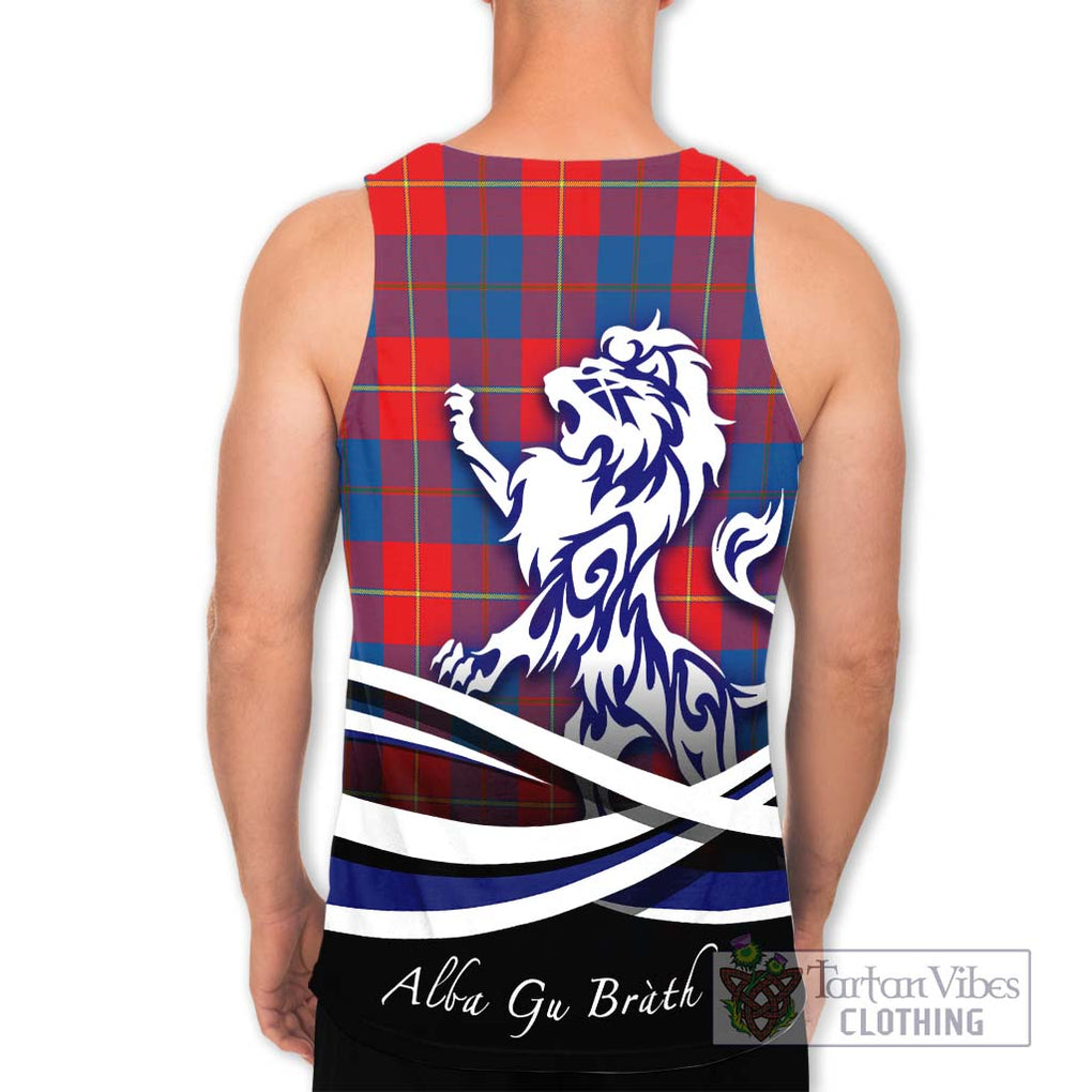 Blane Tartan Men's Tank Top with Alba Gu Brath Regal Lion Emblem - Tartan Vibes Clothing
