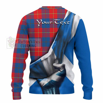 Blane Tartan Knitted Sweater with Family Crest Scotland Patriotic Style - Tartan Vibes Clothing