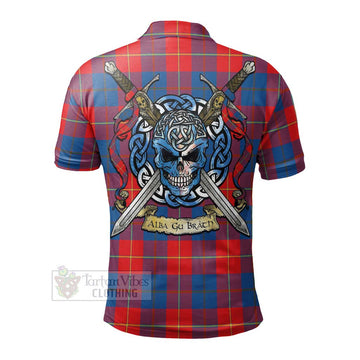 Blane Tartan Polo Shirt with Family Crest Celtic Skull Style - Tartan Vibes Clothing