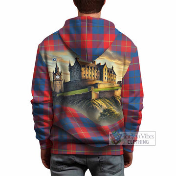 Blane Tartan Family Crest Hoodie with Scottish Ancient Castle Style - Tartan Vibes Clothing