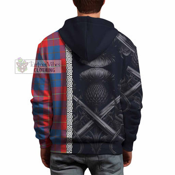 Blane Tartan Hoodie with Family Crest Cross Sword Thistle Celtic Vibes - Tartan Vibes Clothing