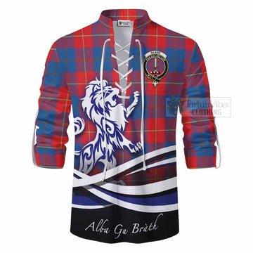 Blane Tartan Ghillie Kilt Shirt with Alba Gu Brath Regal Lion Emblem - Tartan Vibes Clothing